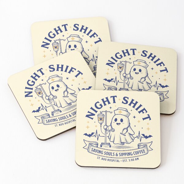 Item preview, Night Shift Nurse Ghost Coffee Spooky Halloween designed and sold by 89shirts.