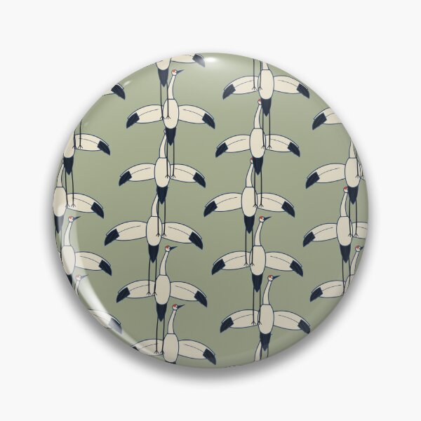 Item preview, Crane Ascent Ukiyo-e Vertical Interlock Pattern designed and sold by KungPowUnicorn.