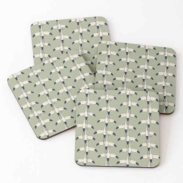 Item preview, Crane Ascent Ukiyo-e Vertical Interlock Pattern designed and sold by KungPowUnicorn.