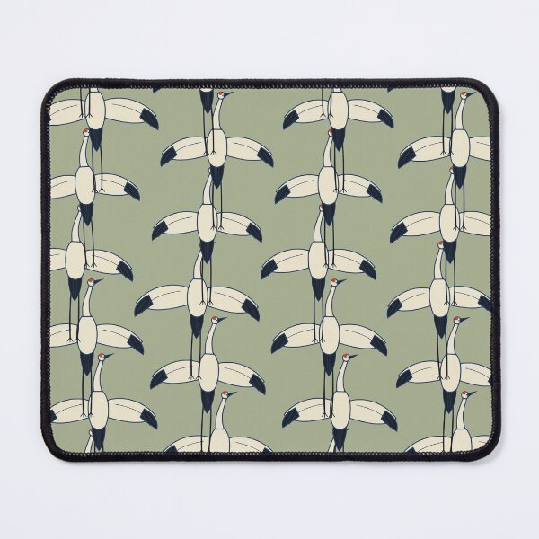 Item preview, Crane Ascent Ukiyo-e Vertical Interlock Pattern designed and sold by KungPowUnicorn.