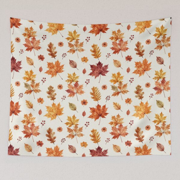 Item preview, Watercolor Autumn Leaves Seamless Pattern designed and sold by FestivityFinds.