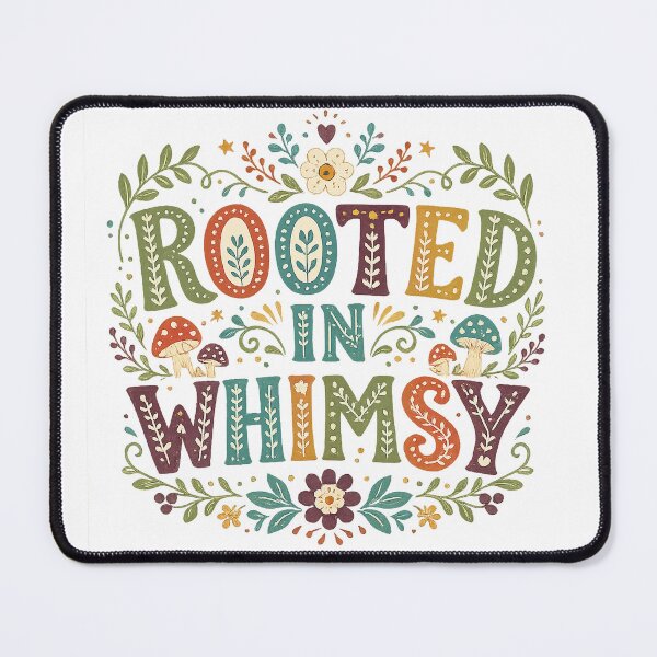 Item preview, Rooted in Whimsy Mushroom Folk Floral Cottagecore Botanical Art Design designed and sold by inkoutninja.
