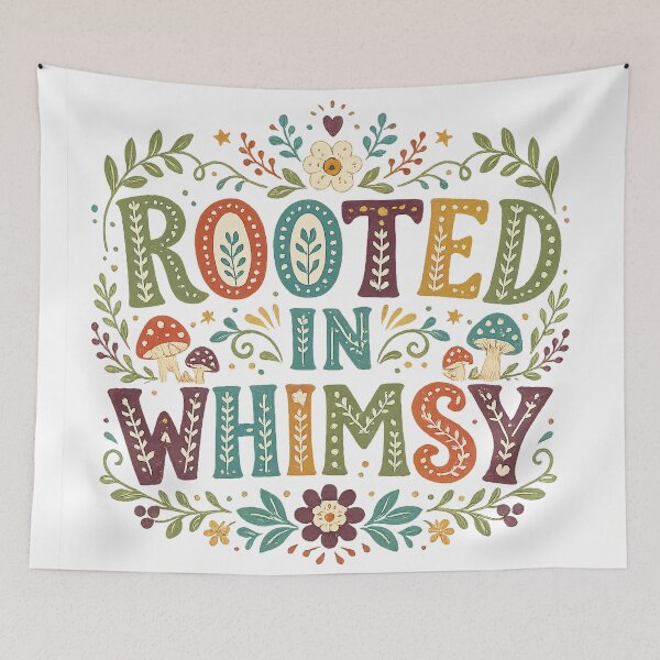 Item preview, Rooted in Whimsy Mushroom Folk Floral Cottagecore Botanical Art Design designed and sold by inkoutninja.