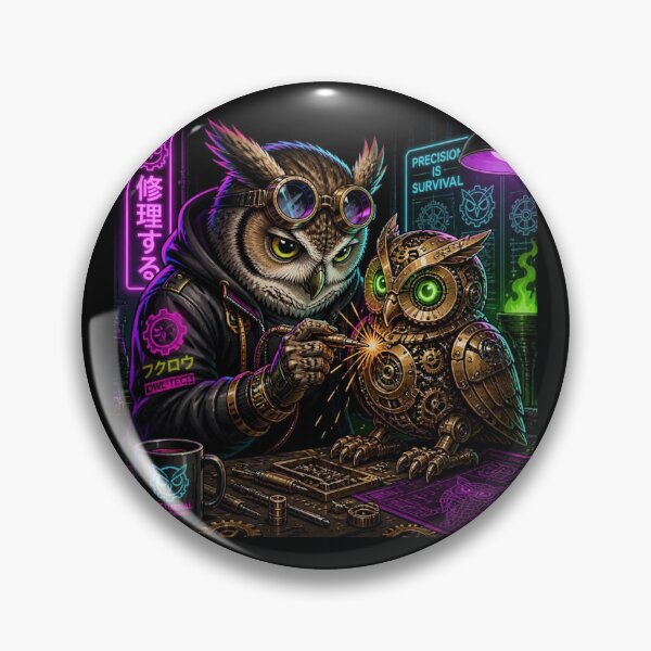 Item preview, Steampunk Clockwork Owl Engineer designed and sold by LazyDayzCo.