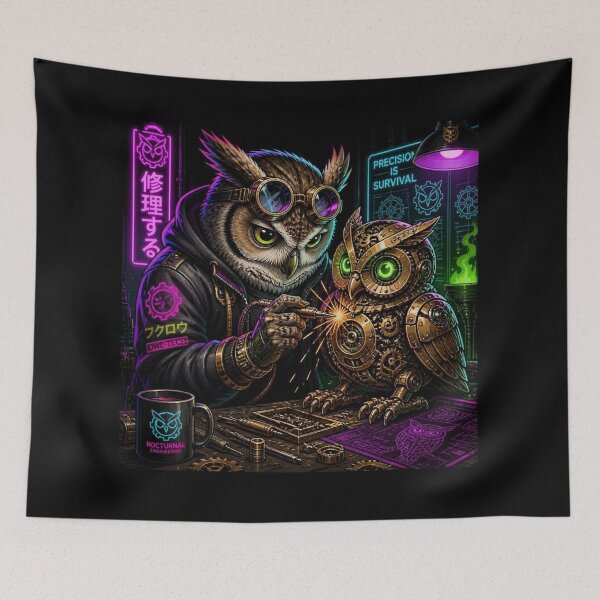 Item preview, Steampunk Clockwork Owl Engineer designed and sold by LazyDayzCo.