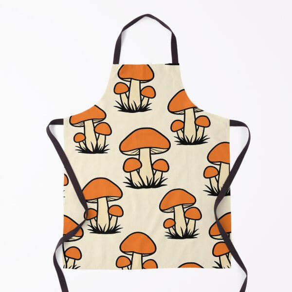 Item preview, Cute Orange Mushroom Cottagecore Pattern designed and sold by FestivityFinds.