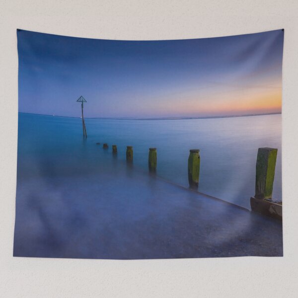 Item preview, Groynes at dusk, Hayling Island, UK designed and sold by assaf.