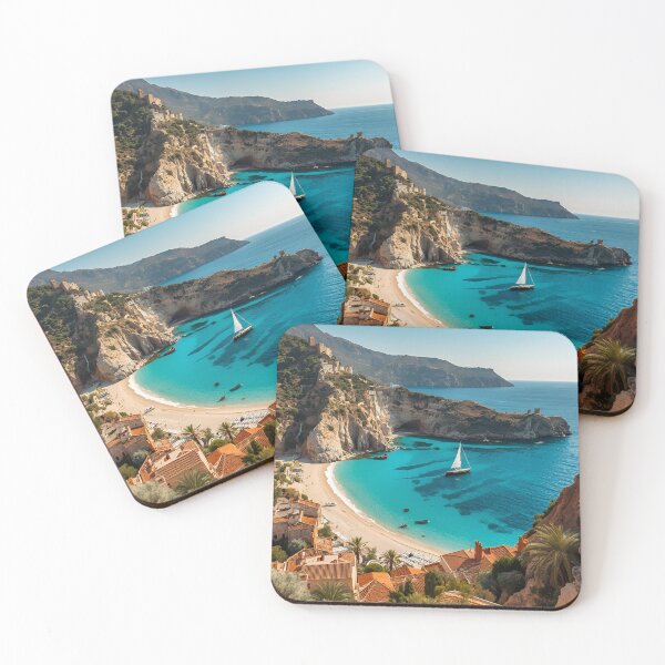 Item preview, Protect Coastal Heritage: Mediterranean Seaside Cove Art designed and sold by Nuvoro Eco Awareness.