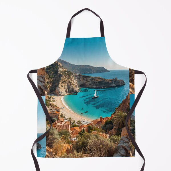 Item preview, Protect Coastal Heritage: Mediterranean Seaside Cove Art designed and sold by Nuvoro Eco Awareness.