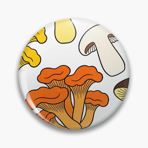 Item preview, Cute Chanterelle Wild Mushroom Foraging Pattern designed and sold by FestivityFinds.