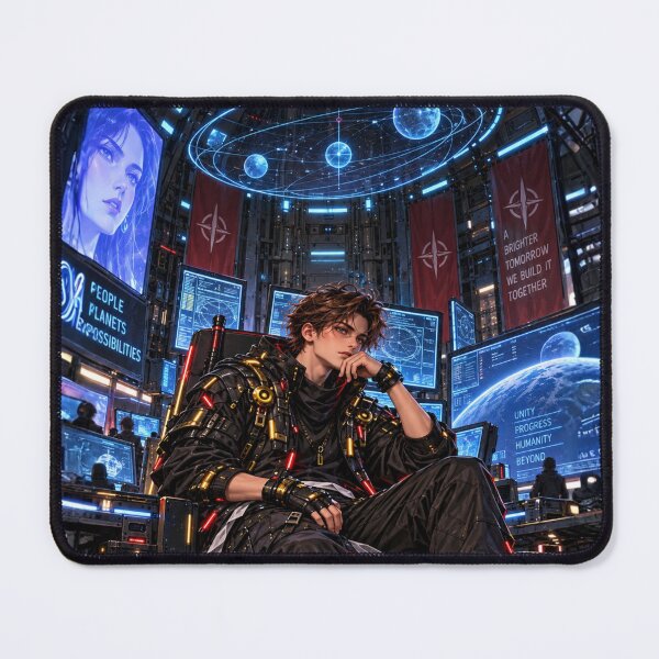 Item preview, Danix Cyberpunk Control Room Poster Design designed and sold by Kenzie & Co.