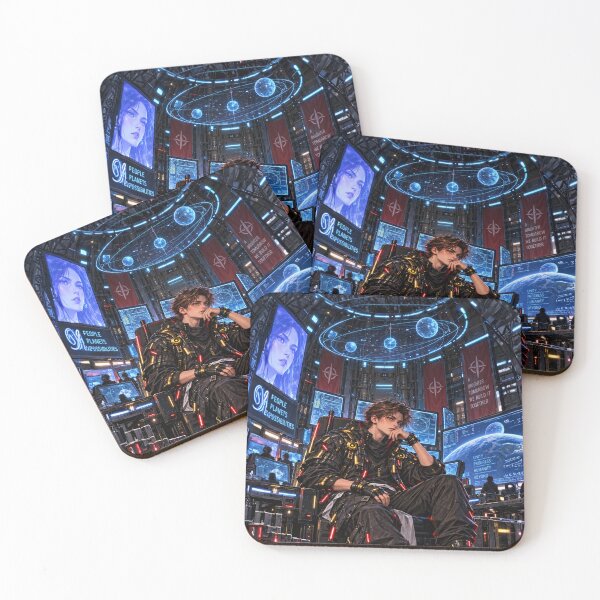Item preview, Danix Cyberpunk Control Room Poster Design designed and sold by Kenzie & Co.