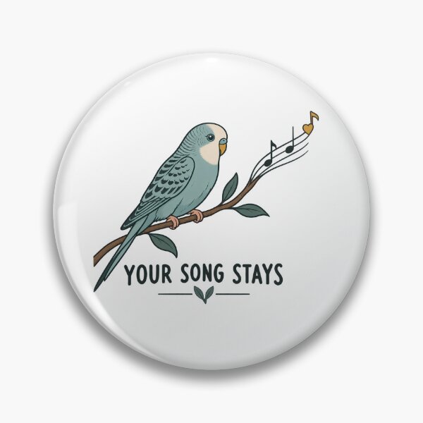 Item preview, Your Song Stays Budgie Memorial designed and sold by Sunisa_BW.