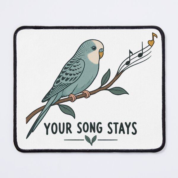 Item preview, Your Song Stays Budgie Memorial designed and sold by Sunisa_BW.
