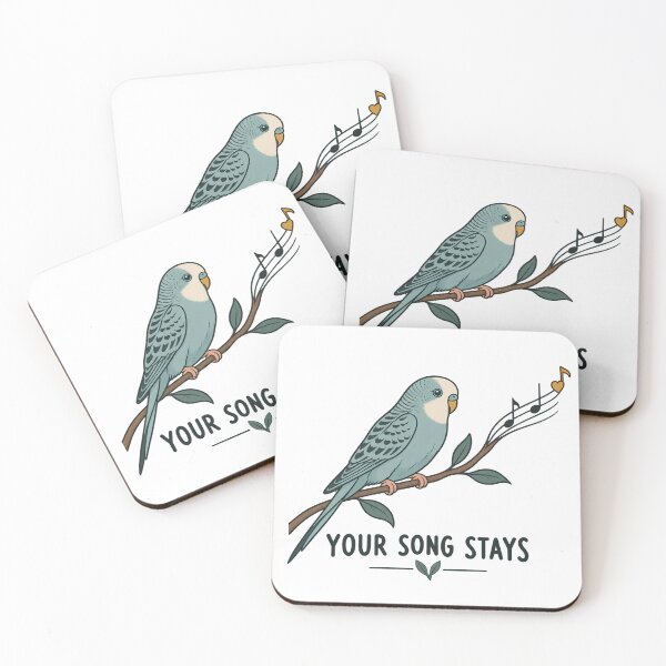Item preview, Your Song Stays Budgie Memorial designed and sold by Sunisa_BW.
