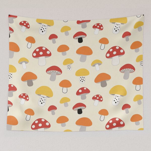 Item preview, Cute Red Yellow Mushroom Polka Dot Pattern designed and sold by FestivityFinds.