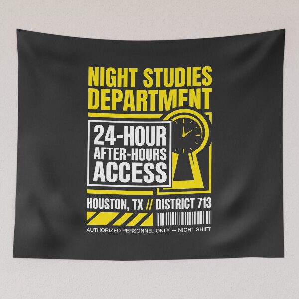 Item preview, Night Studies Department Night Shift Houston Graphic designed and sold by SplashTastic.