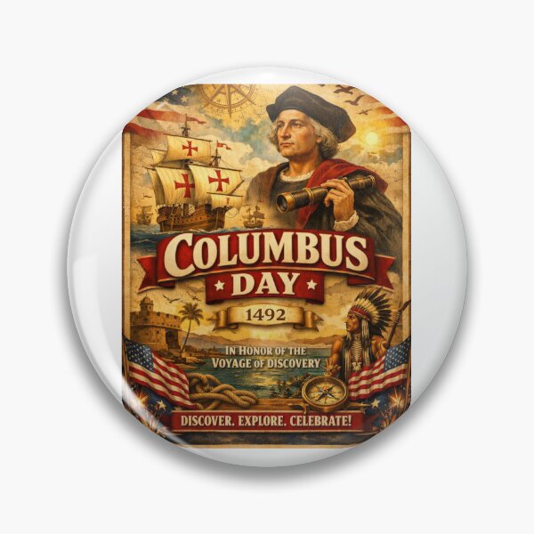 Item preview, Columbus Day 1492 Patriotic USA Typography designed and sold by Nela-&-Lena.