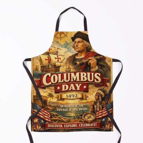 Item preview, Columbus Day 1492 Patriotic USA Typography designed and sold by Nela-&-Lena.