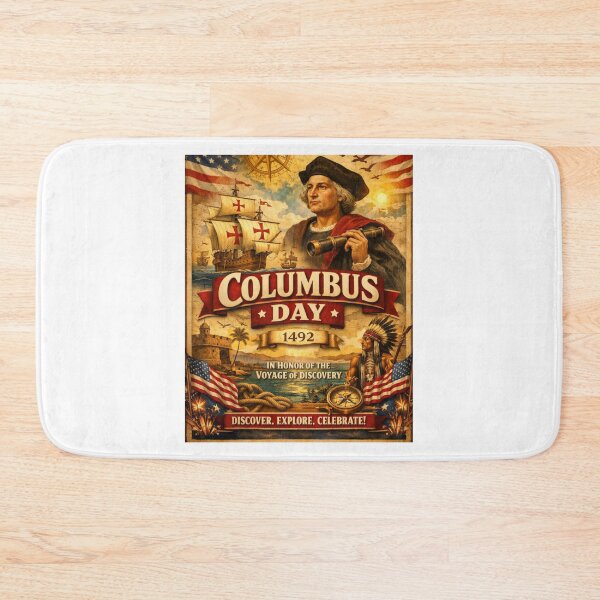 Item preview, Columbus Day 1492 Patriotic USA Typography designed and sold by Nela-&-Lena.