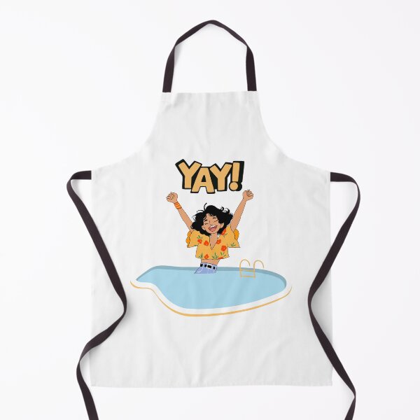 Item preview, YAY! Happy Girl in Pool – Summer Vibes Floral Illustration designed and sold by Poorniadhi.