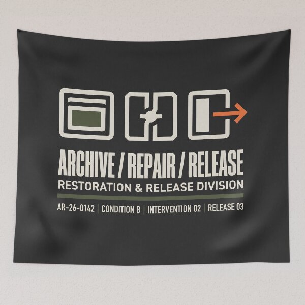 Item preview, Archive Repair Release Techwear Utilitarian Graphic designed and sold by SplashTastic.