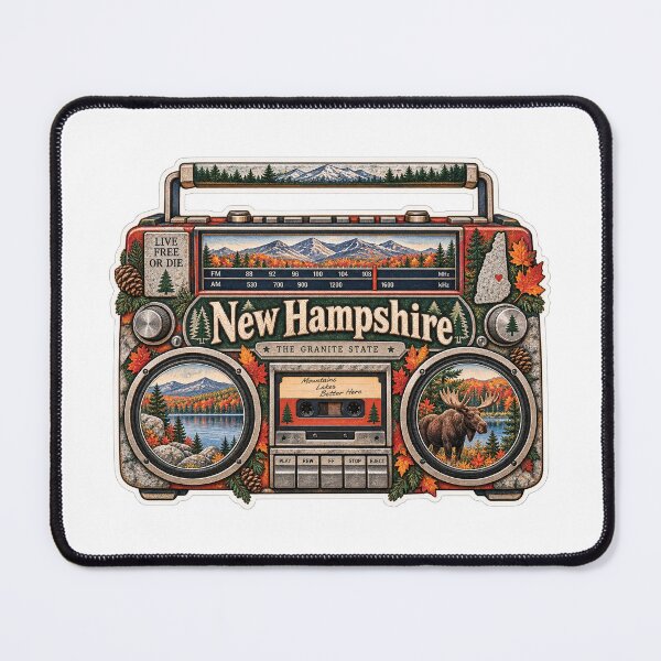 Item preview, New Hampshire Gen X Boom Box designed and sold by Whimspired By Paxx.