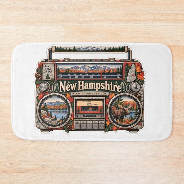 Item preview, New Hampshire Gen X Boom Box designed and sold by Whimspired By Paxx.