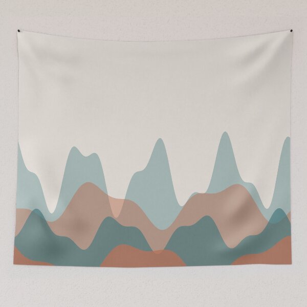 Item preview, Layered Peaks — Abstract Mountain Range Print designed and sold by Tomaker.