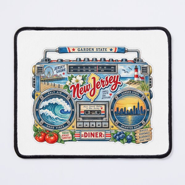 Item preview, New Jersey Gen X Boom Box designed and sold by Whimspired By Paxx.