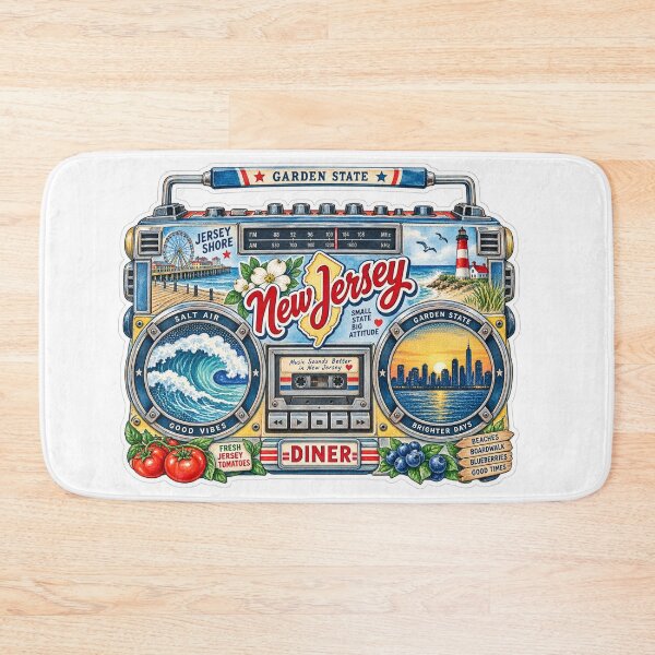 Item preview, New Jersey Gen X Boom Box designed and sold by Whimspired By Paxx.