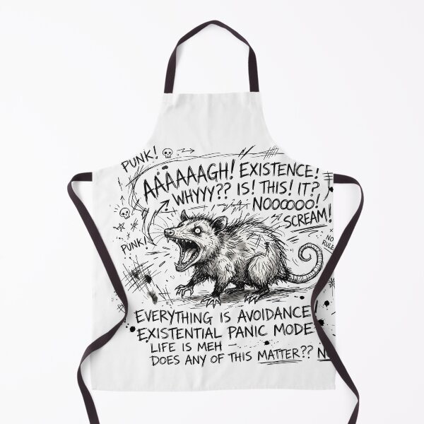 Item preview, Existential Screaming Possum Chaotic Punk Doodle designed and sold by Anno Meister.
