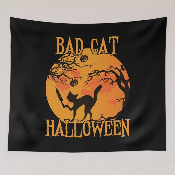Item preview, Bad Cat Halloween Killer Cat Funny Halloween Gift designed and sold by Say It With Ink.