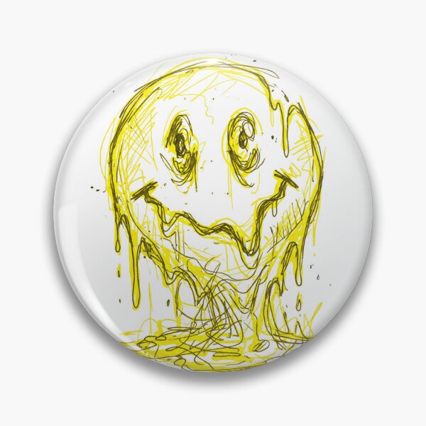 Item preview, Melting Smiley Face Drippy Grunge Anti-Design Doodle designed and sold by Anno Meister.