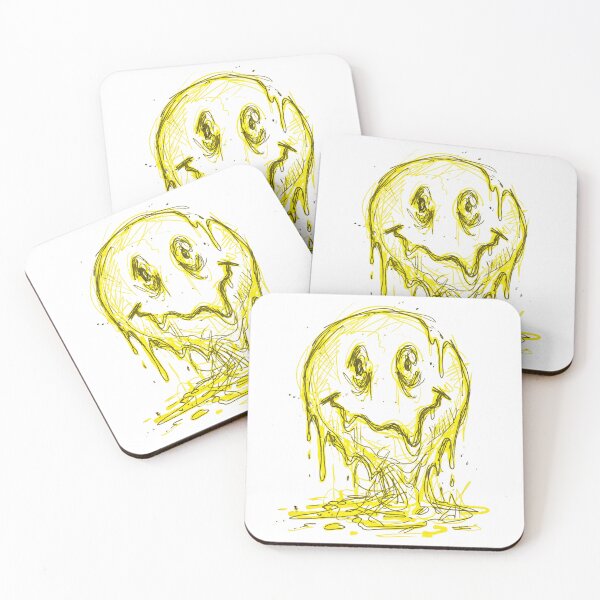 Item preview, Melting Smiley Face Drippy Grunge Anti-Design Doodle designed and sold by Anno Meister.