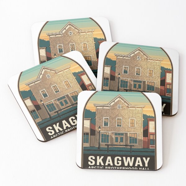 Item preview, Skagway Arctic Brotherhood Hall Klondike Sticker designed and sold by DetourDgn.
