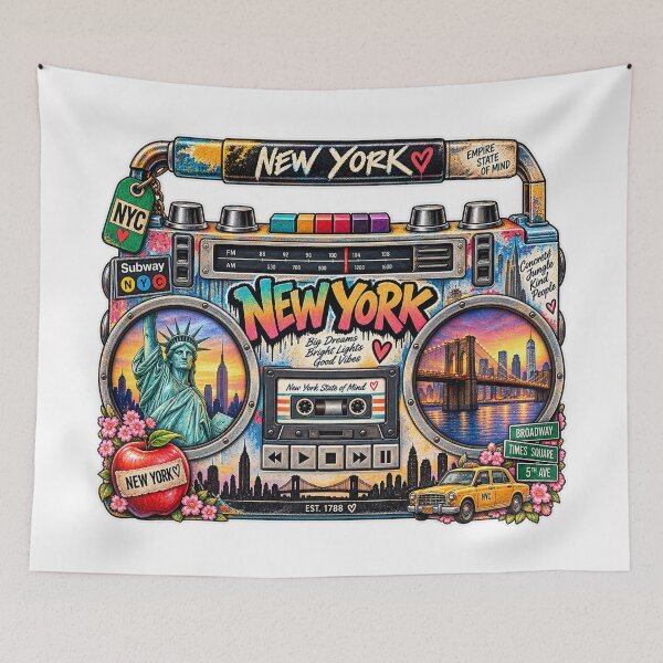 Item preview, New York Gen X Boom Box designed and sold by Whimspired By Paxx.