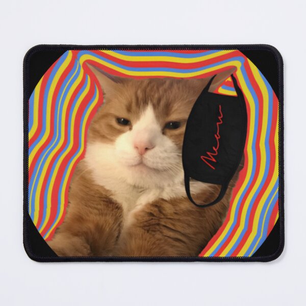 Item preview, Psychedelic Ginger Cat Face Mask designed and sold by Hypergymia.