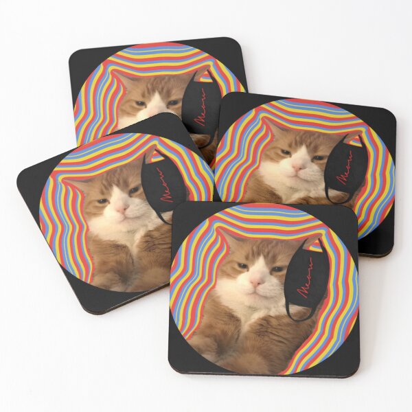 Item preview, Psychedelic Ginger Cat Face Mask designed and sold by Hypergymia.