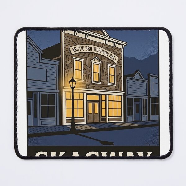 Item preview, Skagway Broadway Street Blue Hour Alaska Sticker designed and sold by DetourDgn.