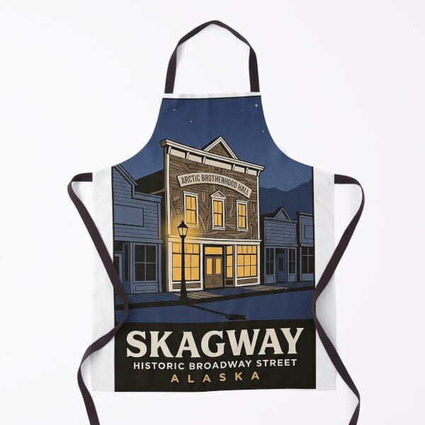 Item preview, Skagway Broadway Street Blue Hour Alaska Sticker designed and sold by DetourDgn.