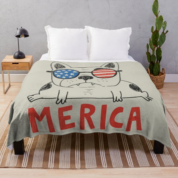 Item preview, Patriotic Bulldog With Flag Sunglasses designed and sold by Studio Bootleg.