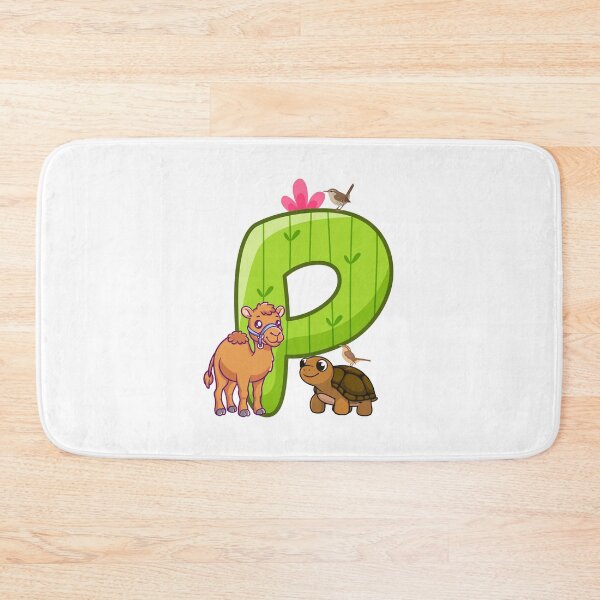 Item preview, Cute Cactus Letter P with Camel and Turtle Friends designed and sold by Mazza-mazza.