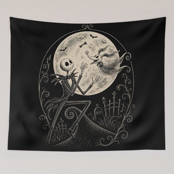 Item preview, Jack Skellington and Zero designed and sold by LyssasMindArt.