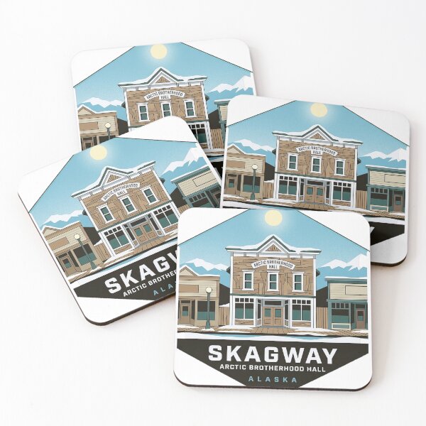 Item preview, Skagway Winter Arctic Brotherhood Hall Sticker designed and sold by DetourDgn.
