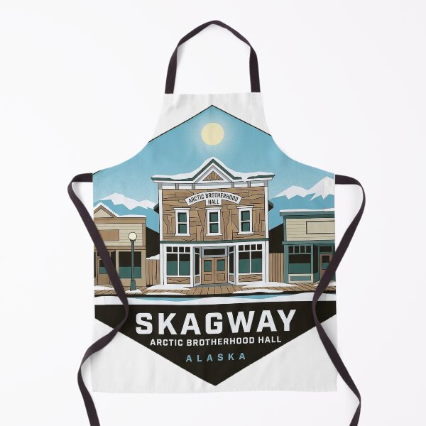 Item preview, Skagway Winter Arctic Brotherhood Hall Sticker designed and sold by DetourDgn.