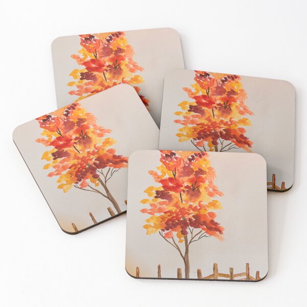 Item preview, Fall tree and a country fence designed and sold by tsteffes1117.