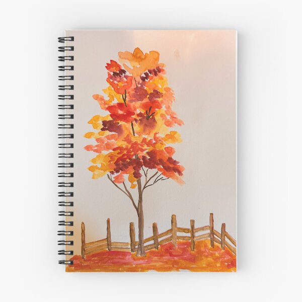 Item preview, Árbol de otoño y una cerca rural designed and sold by tsteffes1117.