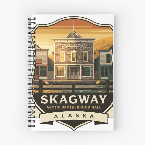 Item preview, Skagway Autumn Gold Rush Crest Sticker Alaska designed and sold by DetourDgn.