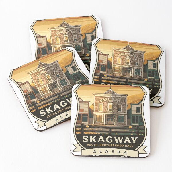 Item preview, Skagway Autumn Gold Rush Crest Sticker Alaska designed and sold by DetourDgn.